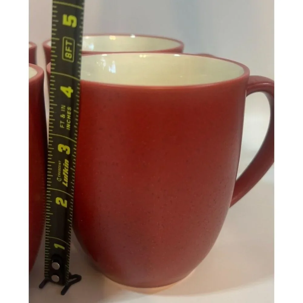 Noritake Colorwave Raspberry Stoneware 2 Mugs Microwave & Dishwasher‎ Safe 12 Oz